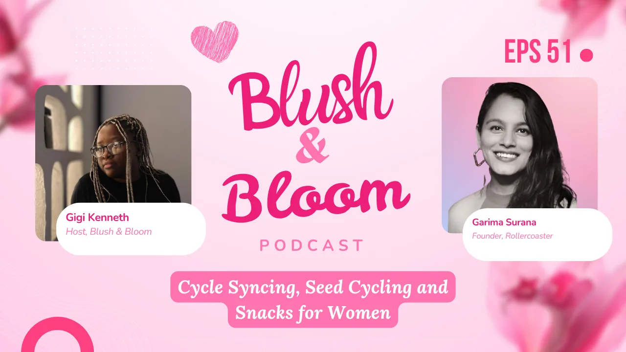 Food for Hormones: Snacks Built for Women's Cycles | Blush & Bloom Podcast | Ep. 51 with Garima Surana, Founder of Roller Coaster