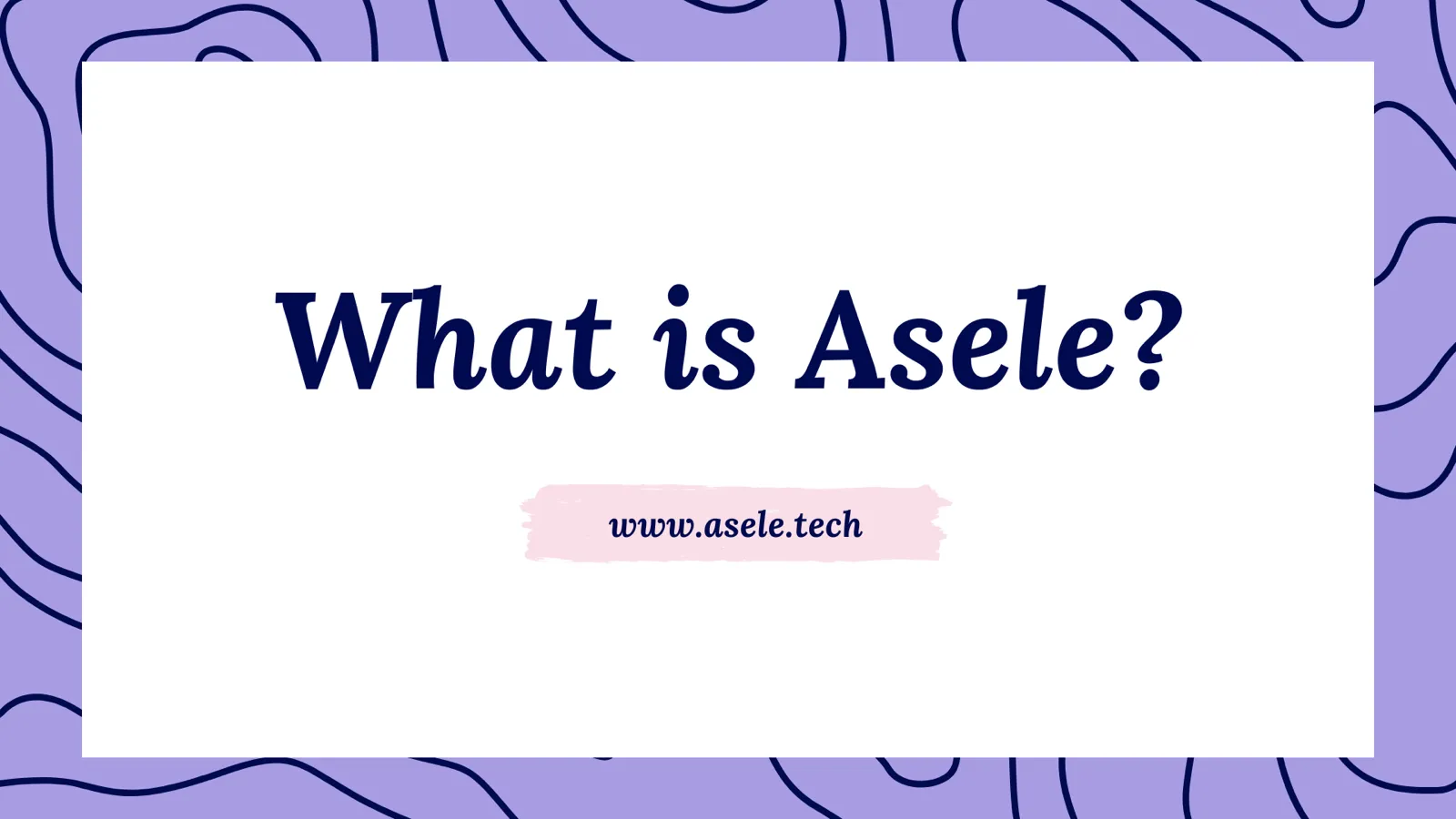Founder Diary #1: What is Asele?
